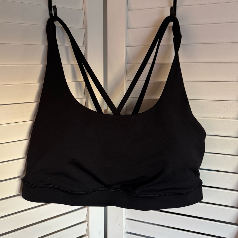 Lululemon Energy Black Strappy Sports Bra